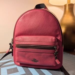Coach Candy Pink Leather Backpack